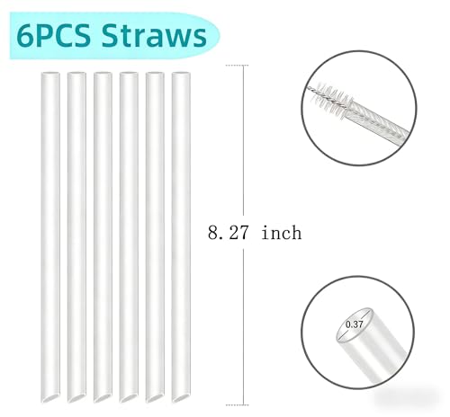 Bubrike 30oz Stanley IceFlow 2.0 Flip Straw Replacement Pack - Wide Diameter, 6 Pack (New Version)