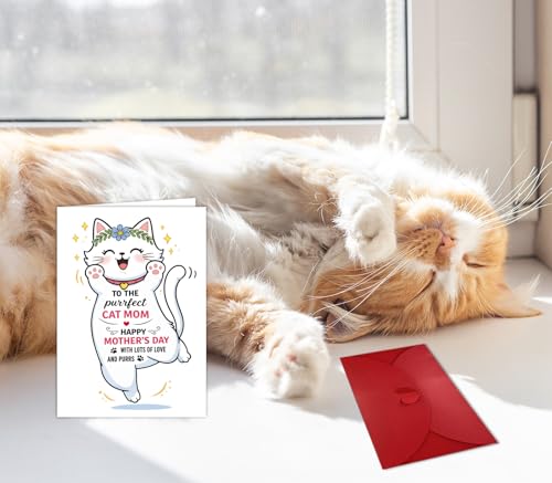 Funny Cat Mom Mother's Day Card | Cute 5x7'' Greeting Card