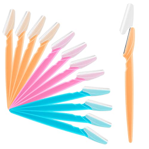 24 Pack Eyebrow Razors for Women Face Dermaplaning Tool Facial Hair Trimmer with Safety Cover