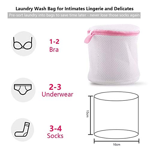 Ainiv 3PCS Pink Mesh Laundry Bags for Delicates, Bras, and Lingerie