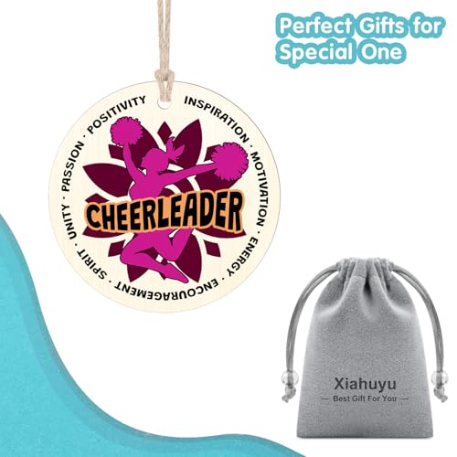 Wooden Cheerleader Ornament Inspirational Cheer Team Gift