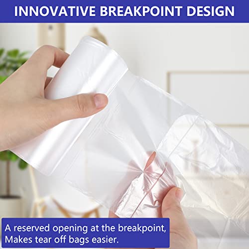XYBAGS 1.2 Gallon Clear Trash Bags - 150 Count Small Garbage Liners for Office & Bathroom