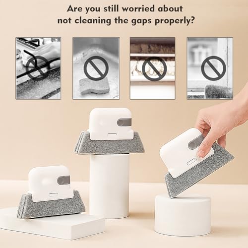 Koishu 3-in-1 Window Cleaning Brush Kit for Small Spaces