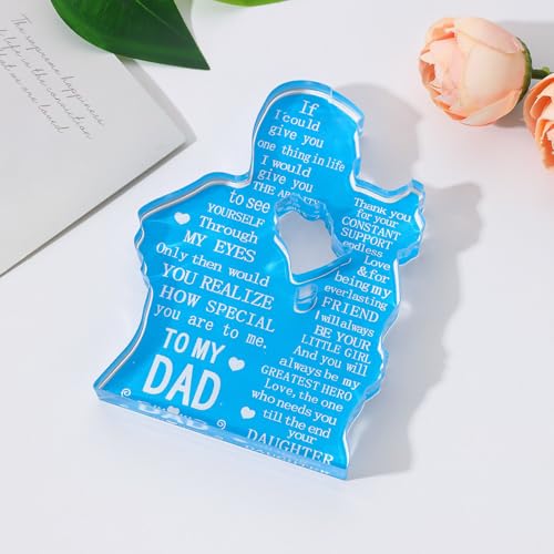 Personalized Acrylic Paperweight for Dad - Heartfelt Keepsake Gift