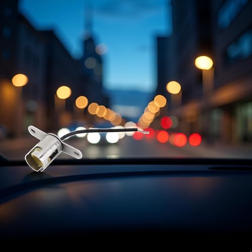 BA15S 1156 LED Bulb Socket Holder Silver Car Lamp Adapter