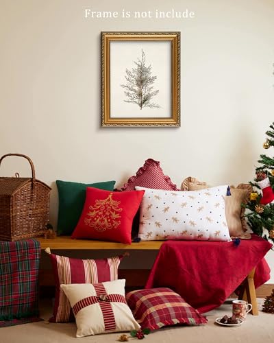 Vodefoad Vintage Cypress Tree Christmas Wall Art - 8x10 Unframed