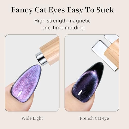 WOKOTO 4-in-1 Multi-Functional Nail Cat Eye Magnet Pen Double-Ended
