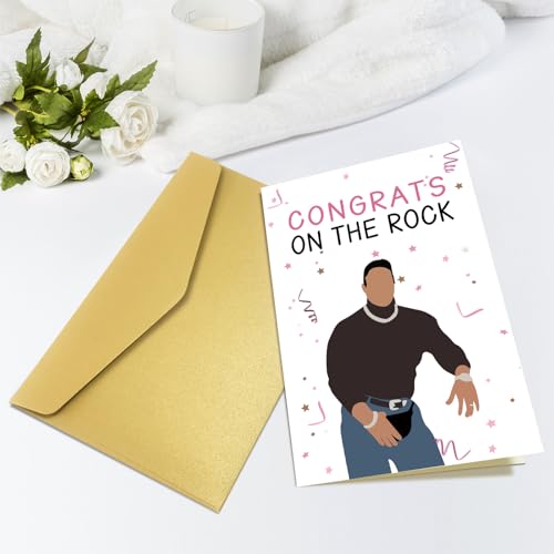 The Rock Engagement Card - Funny Wedding Congratulations Card #2