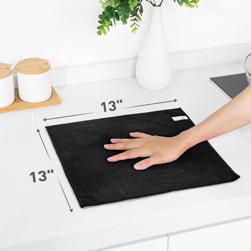 Ultra Soft Microfiber Cleaning Cloths - Lint Free, 13"x13", Pack of 12
