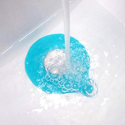 Mydio Silicone Bathtub Drain Stopper - Water-Drop Design, Blue