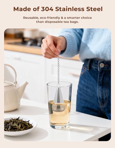 Feelife Stainless Steel Cone Tea Infuser for Loose Leaf Tea - Variation 1