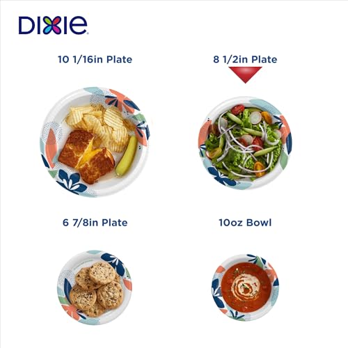 Dixie 8.5 Inch Everyday Paper Plates, 48 Count