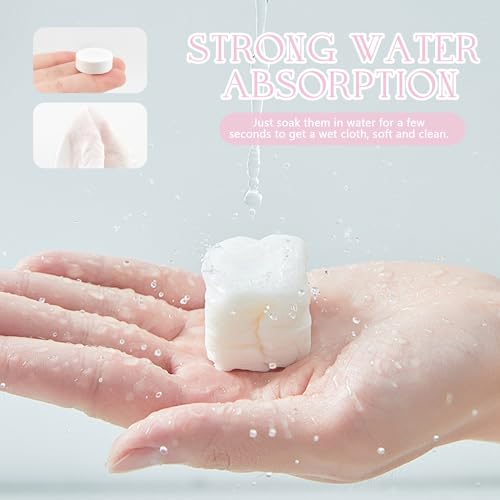 Quacc 30 PCS Disposable Compressed Face Towels - Portable Coin Cotton Wipes