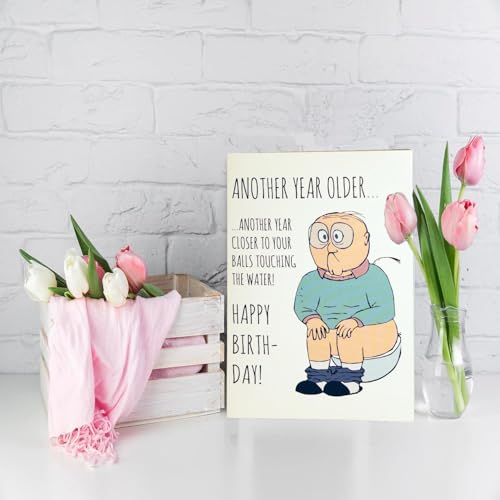 Funny Birthday Card for Men - Rude Humor Gag Gift