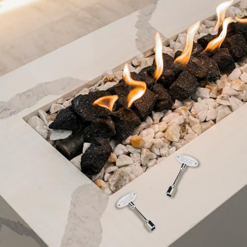 3-Inch Universal Gas Valve Key - Chrome Fireplace Key, 2 Pack (Silver)