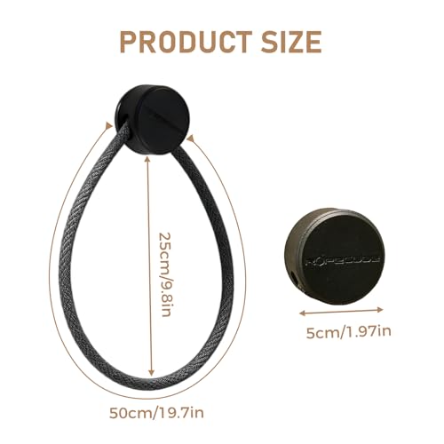 Rope Toilet Paper Holder - Wall-Mounted Matte Black Dispenser