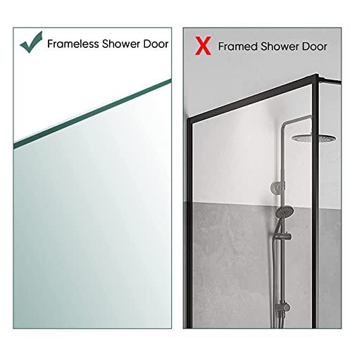 Taozun Black Shower Door Hooks for Frameless Glass - 2 Pack Stainless Steel