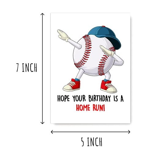 Funny Baseball Birthday Card - Hope Your Birthday Is A Home Run