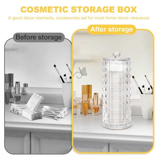 Acrylic Cotton Pads Holder - Easy Access Makeup Remover Organizer