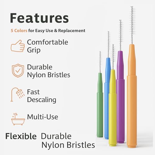 Multicolor Shower Head Cleaning Brushes Set - 35PCS Nozzle Clog Remover with Storage Case