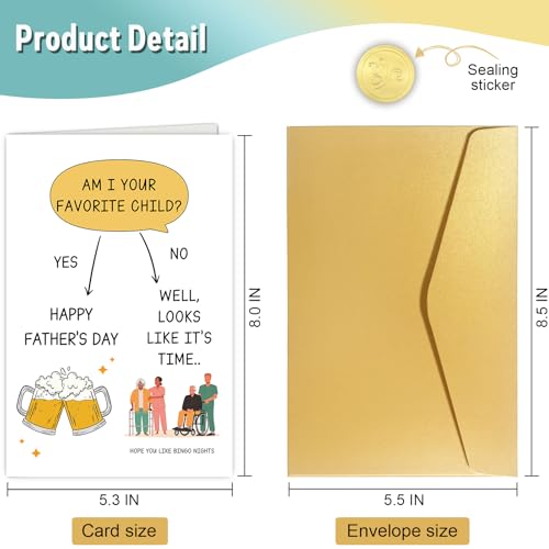 Funny Father's Day Card - Favorite Child Joke for Dad & Grandpa