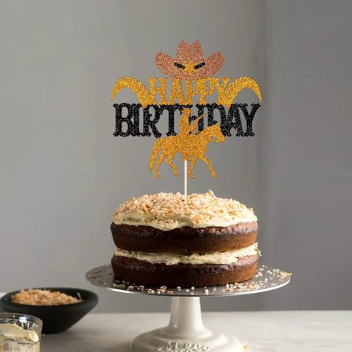 Cowboy Cake Topper - Western Theme Birthday Decoration