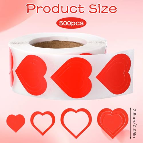 Ouligay 500 PCS Heart Tanning Bed Stickers Self-Adhesive Body Art Decals