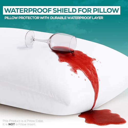 Utopia Bedding White Body Pillow Protectors Set of 2 with Zipper