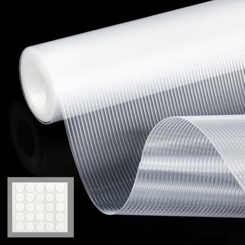 Non-Adhesive Clear EVA Shelf Liner, 12" x 120" Non-Slip Cabinet Protector