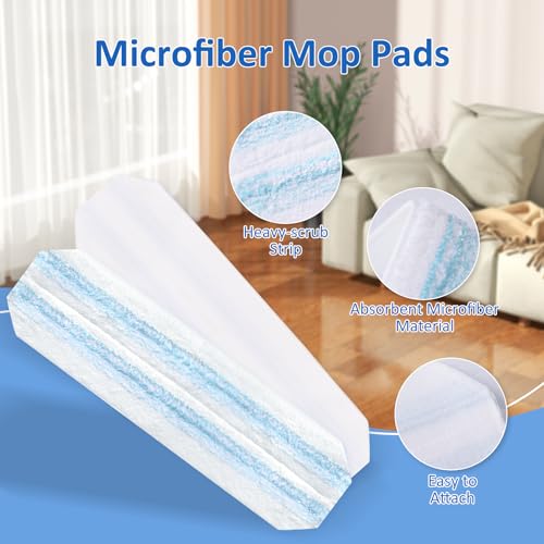 4-Pack Microfiber Mop Replacement Pads for O Ceda H2pro System