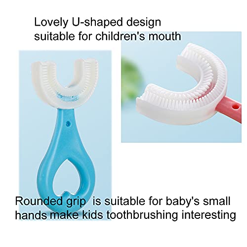 U-Shaped Kids Toothbrush 2-Pack - Soft Silicone Training Toothbrush