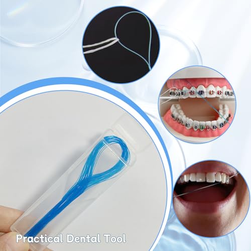 Ceonam 70 Count Dental Floss Threaders for Braces, Bridges and Implants