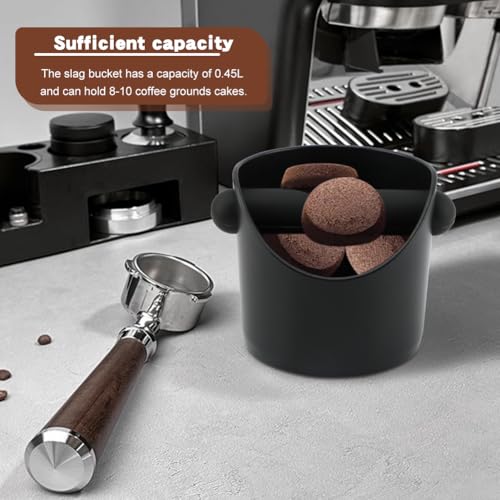 Espresso Knock Box - 4.3 Inch Mini Coffee Grounds Bin with Non-Slip Base
