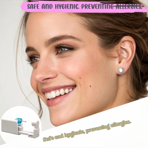 Geettcaifu 2 Pack Disposable Nose Piercing Kit with Studs