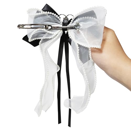 LUV HER Alice in Wonderland Hair Bow with French Clip for Girls