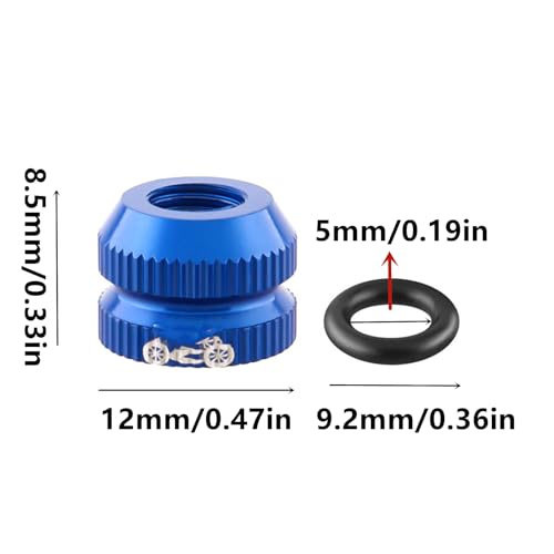 2 Packs Bike Vacuum Tire Presta Valve Nut with Sealed O Rings Cycling Parts for Mountain Road Bike