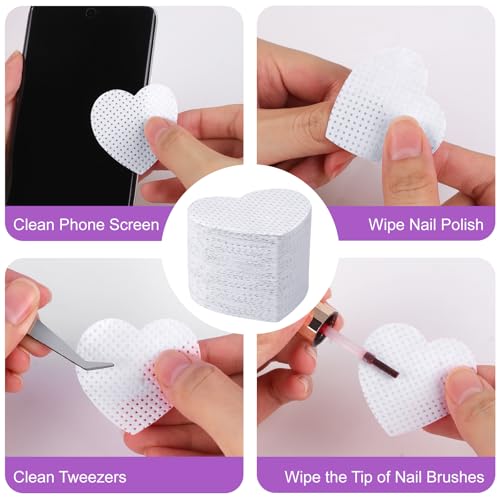 540 Lint-Free Nail Wipes with Pump Dispenser Bottle for Gel Polish