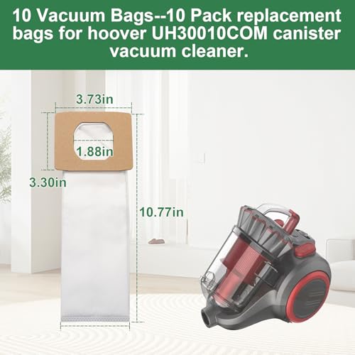 Type I HEPA Vacuum Bags for Hoover Vacuum Cleaners - 5 Pack