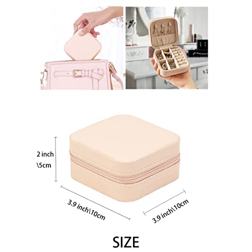 ZPROW Mini Travel Jewelry Case - Portable Organizer for Rings & Earrings