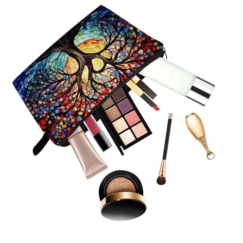 Magical Tree Print Cosmetic Bag Small Makeup Pouch Toiletry Organizer