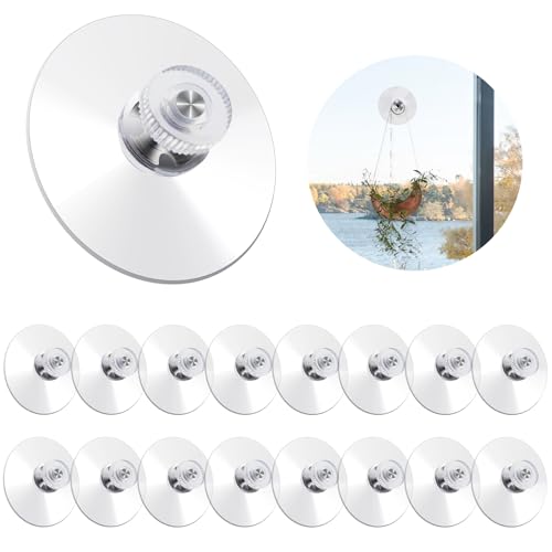 16 Pcs Clear PVC Suction Cup Pads with M5 Screw for Windows