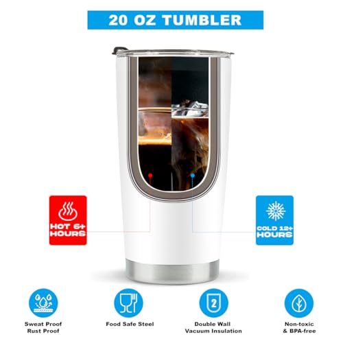 LONGXIN 20 Oz Stainless Steel Tumbler - Sorority Gifts for Women