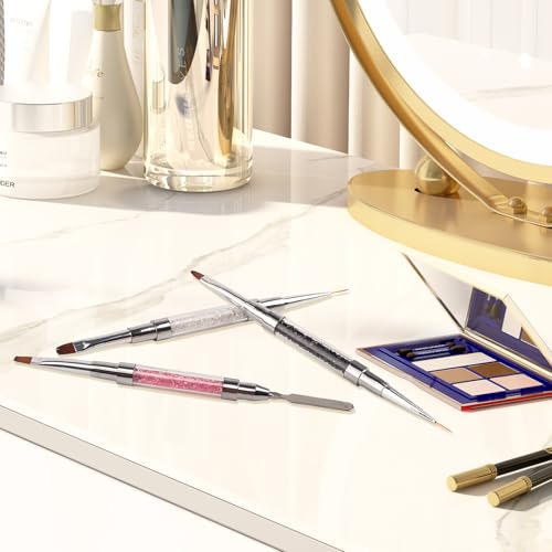 3Pcs Double-Ended Nail Art Brush Set French Manicure & Liner Brushes