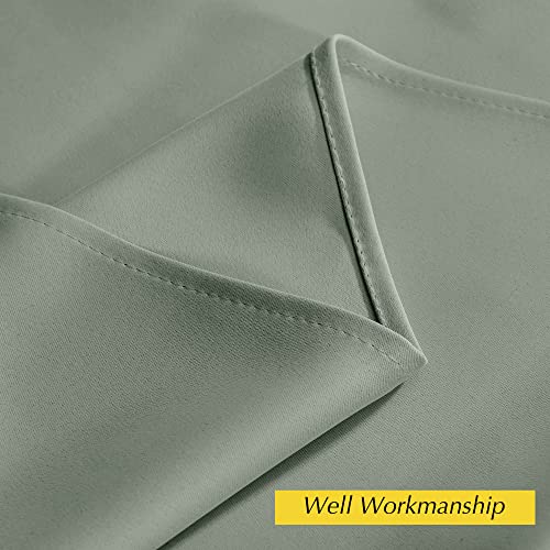 NICETOWN Sage Green Door Curtain Panel - 42" W x 95" L Blackout Thermal Insulated Room Divider
