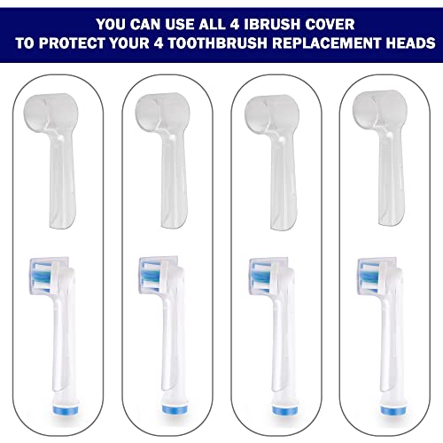 ibrush 4 Pack Electric Toothbrush Head Covers Protective Caps for Oral-B