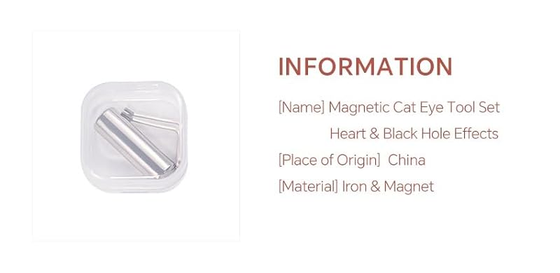 Rolabling Heart Magnet Cat Eye Nail Tool Set with Y-Shaped Guide Wand