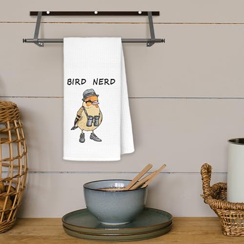 Bird Nerd Kitchen Towels - Gifts for Bird Lovers, 16x24 Inch Decorative Dish Towels - Set of 4