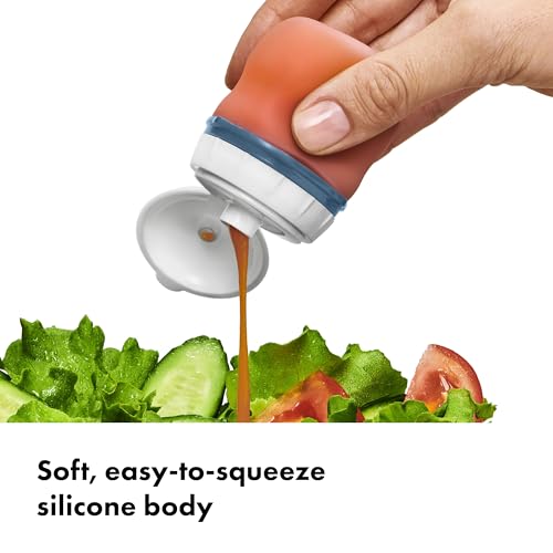 OXO Good Grips Silicone Squeeze Bottle 2-Pack - 2.3oz, Ocean Blue
