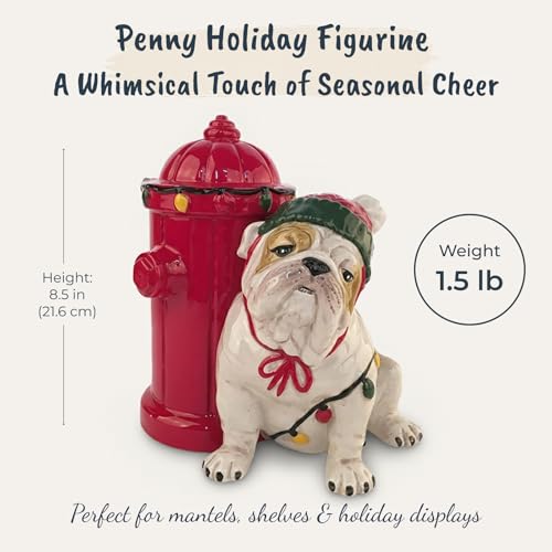 Holiday Penny Figurine - Hand-Painted Ceramic Christmas Decor
