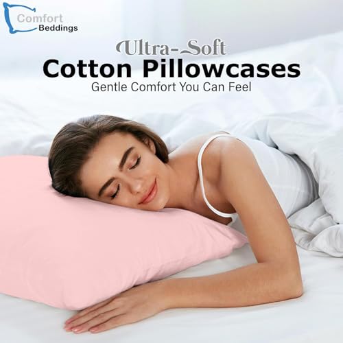 Comfort Beddings 12x16 Travel Pillowcases - Organic Cotton, Soft Peach, 2-Pack